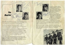 Beatles Signed Concert Program From 1963 -- Each of the Beatles Sign Effusively Next to Their Photo, Without Inscription -- With Roger Epperson COA for All Four Signatures